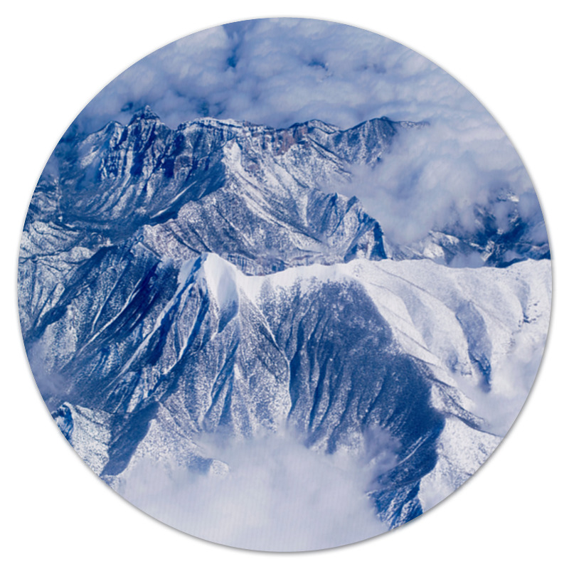 Printio Коврик для мышки (круглый) Снежные горы снежные горы
