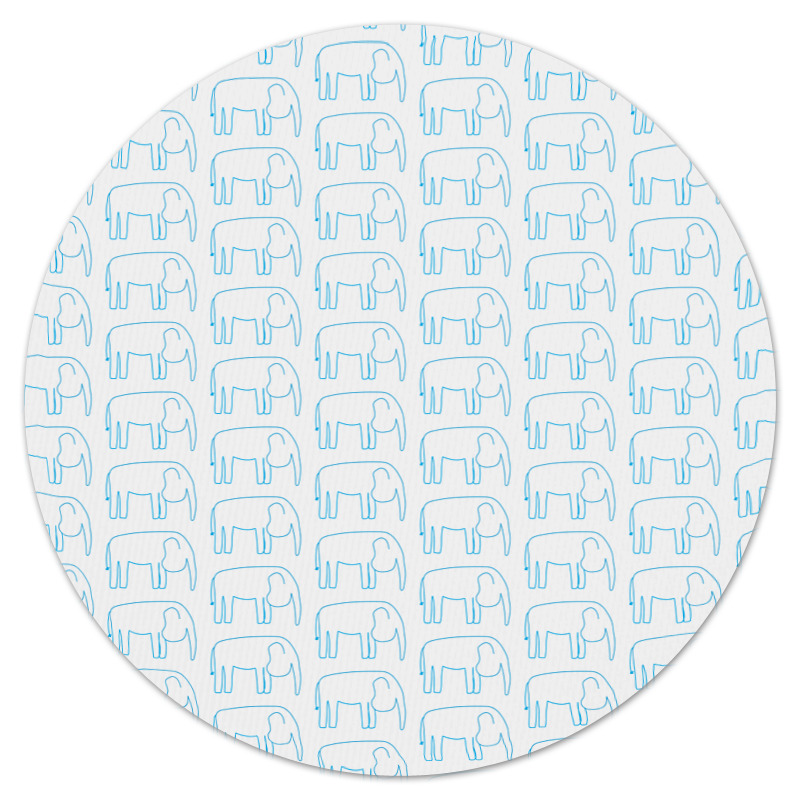 Printio Коврик для мышки (круглый) Синий слон printio коврик для мышки круглый слон фэнтези