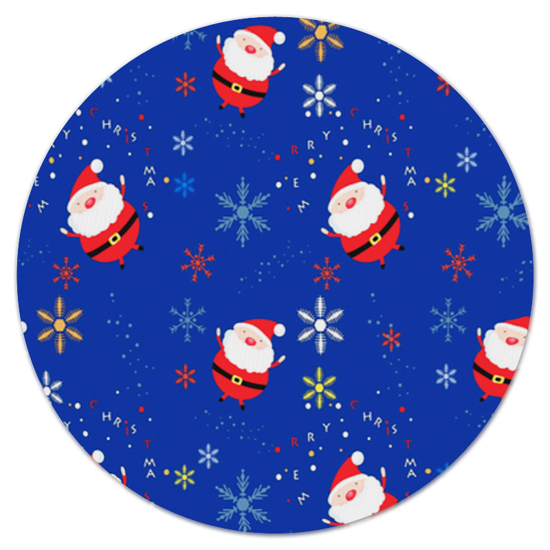 Printio Коврик для мышки (круглый) Санта клаус цена и фото