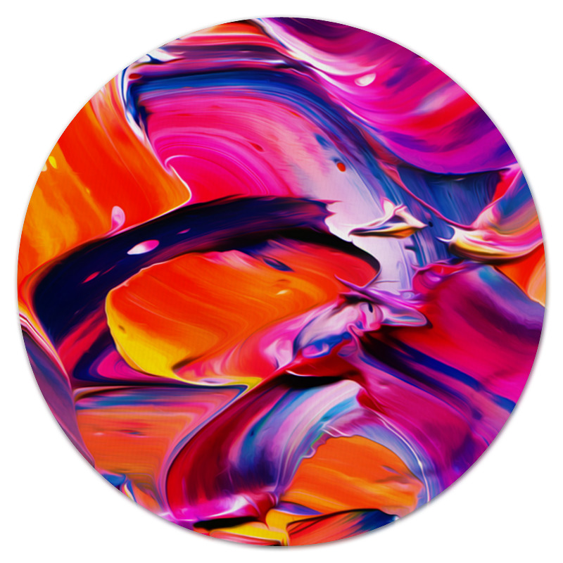 Printio Коврик для мышки (круглый) Узор красками