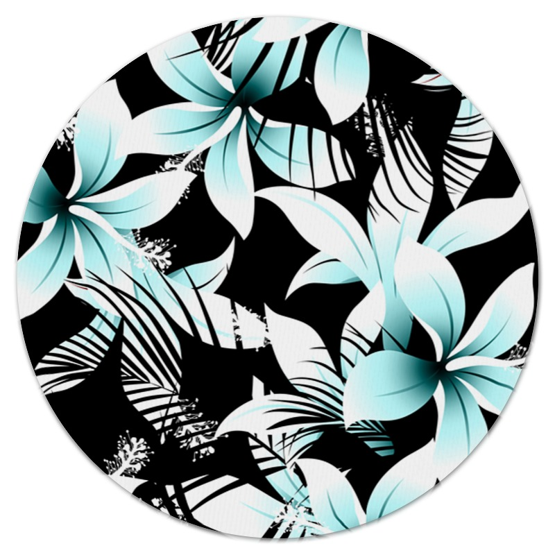 Printio Коврик для мышки (круглый) Голубые цветы