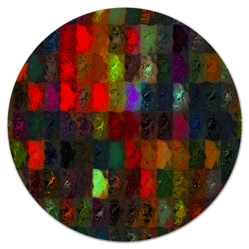 Printio Коврик для мышки (круглый) Кубики красками
