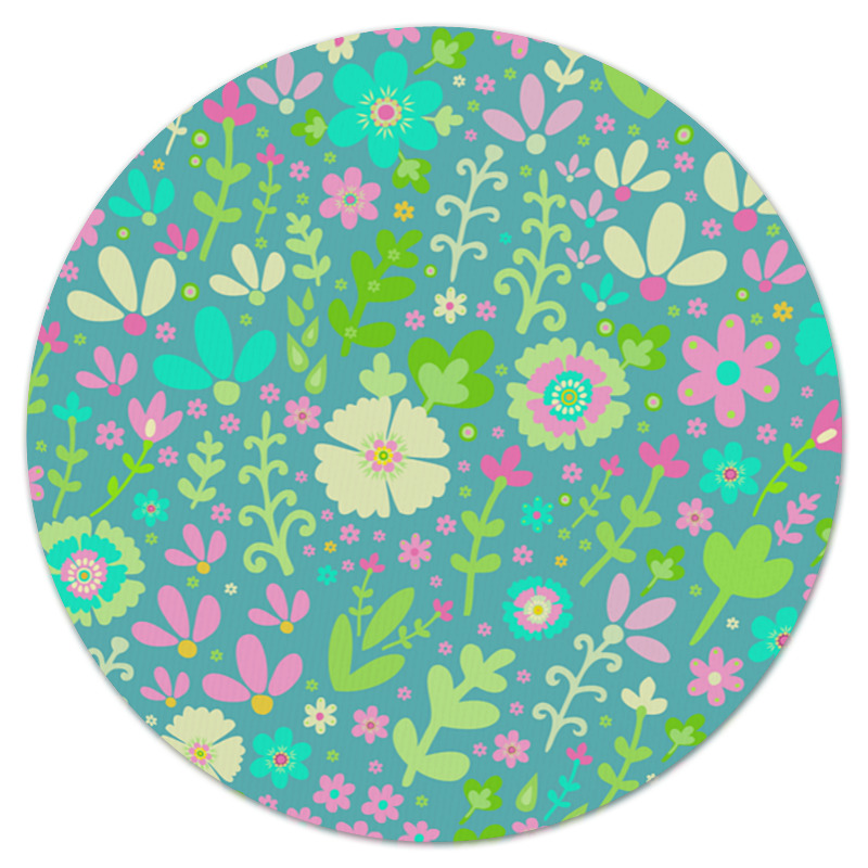 Printio Коврик для мышки (круглый) Цветочная полянка printio коврик для мышки круглый цветочная фея