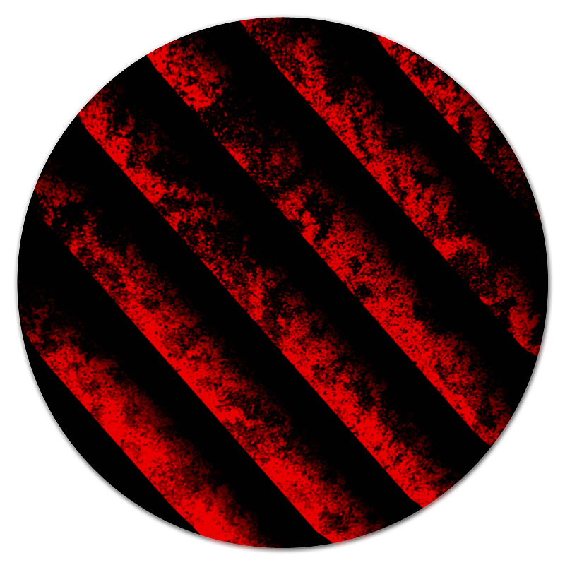 Printio Коврик для мышки (круглый) Черно-красные полосы