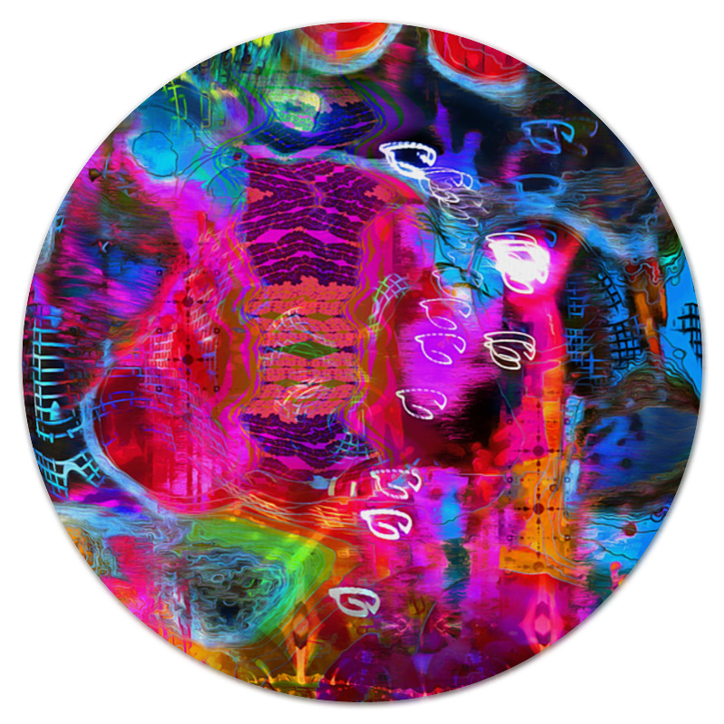 цена Printio Коврик для мышки (круглый) Abstract raster 372