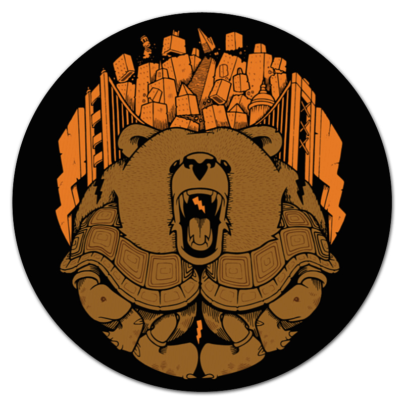 Printio Коврик для мышки (круглый) Bear city / медведь printio коврик для мышки круглый bear city медведь