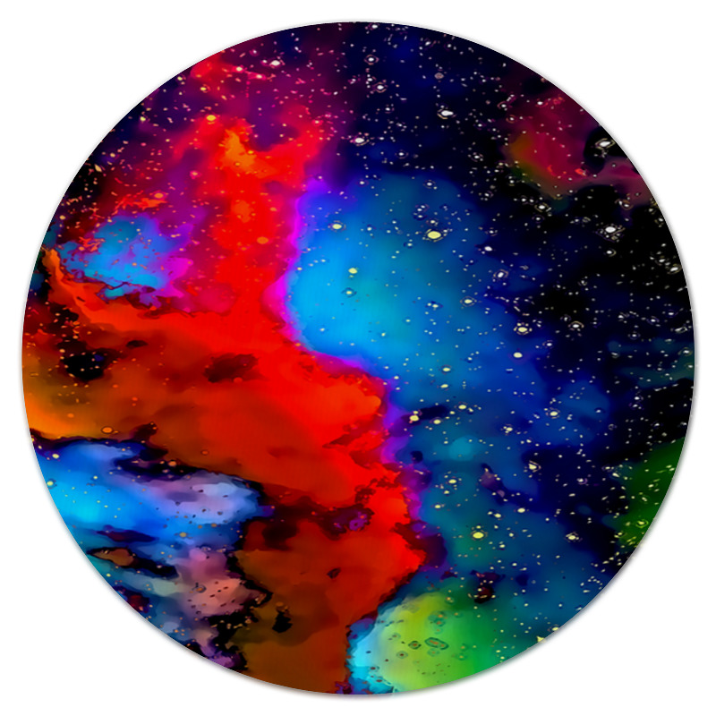 Printio Коврик для мышки (круглый) Краски космоса