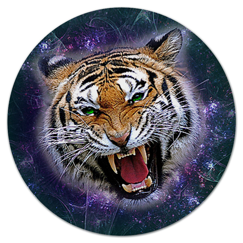 Printio Коврик для мышки (круглый) Тигры. живая природа printio 3d кружка тигры живая природа
