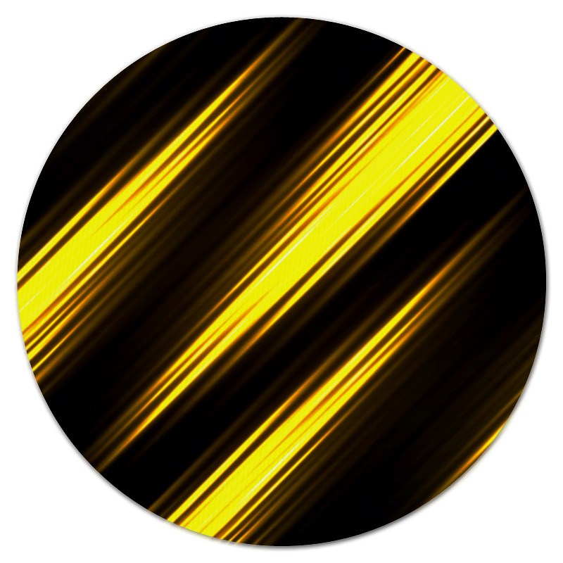 Printio Коврик для мышки (круглый) Желтые полосы