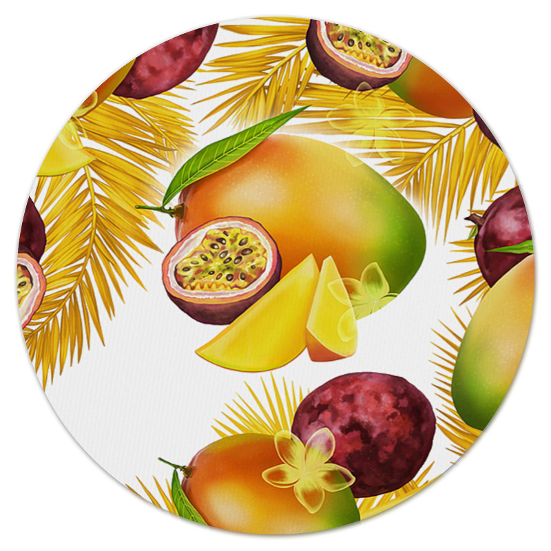 Printio Коврик для мышки (круглый) Тропические фрукты