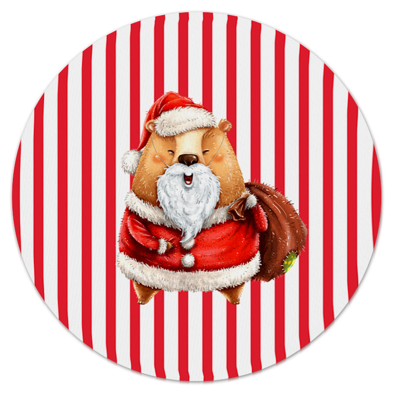 Printio Коврик для мышки (круглый) Дед мороз