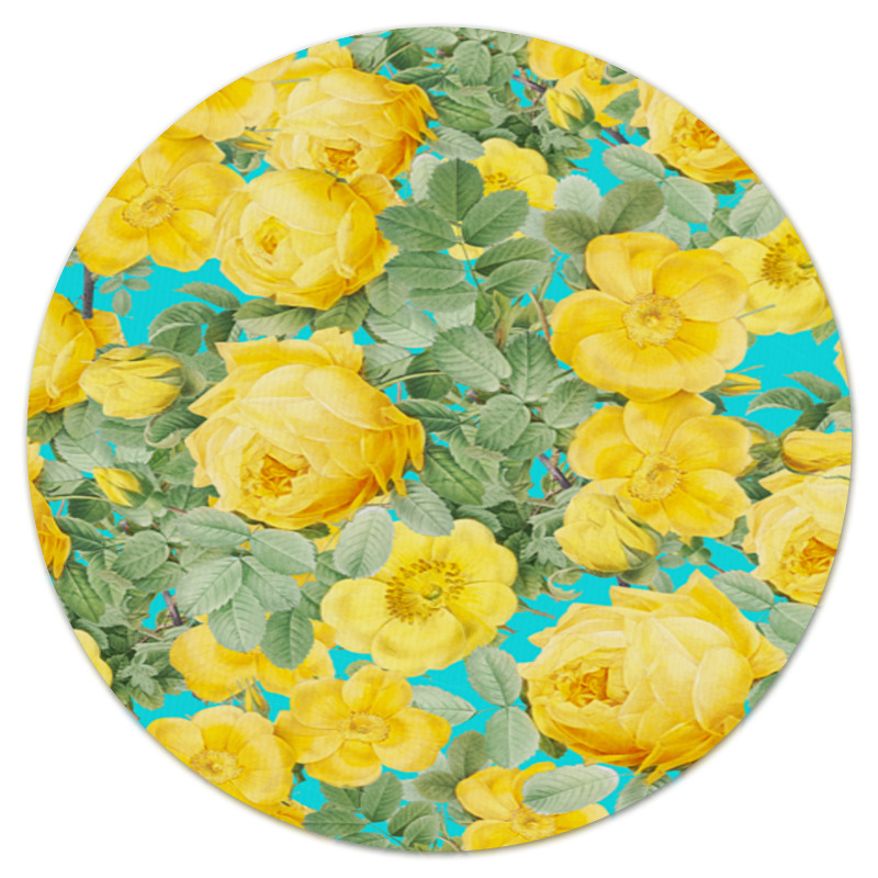 Printio Коврик для мышки (круглый) Желтые цветы printio коврик для мышки круглый желтые ромбы
