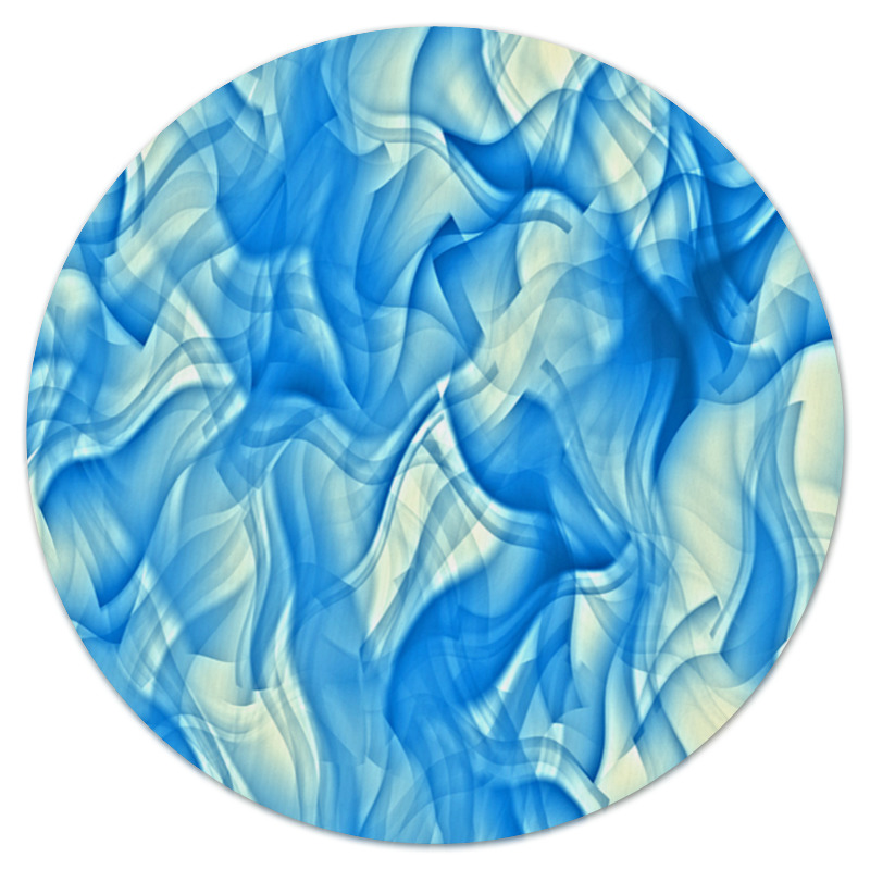 Printio Коврик для мышки (круглый) Бело-голубой узор