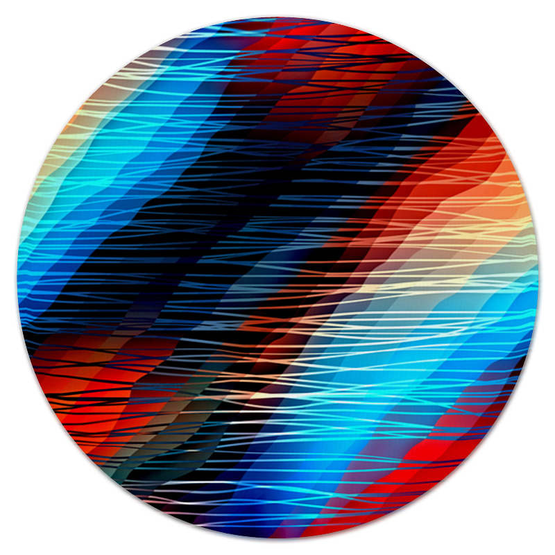 Printio Коврик для мышки (круглый) Цветные текстуры
