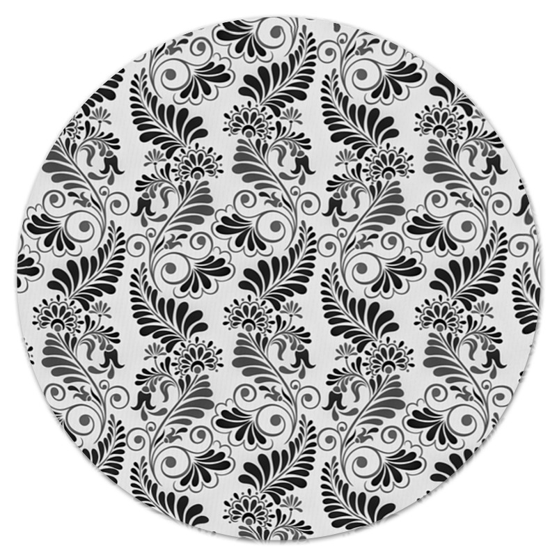 Printio Коврик для мышки (круглый) Черно белая роспись цена и фото
