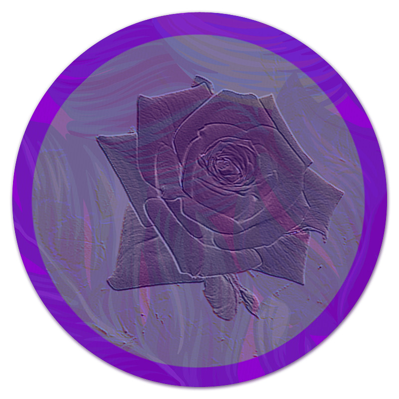 Printio Коврик для мышки (круглый) Фиолетовая роза.