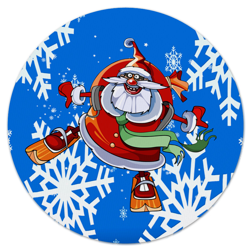 Printio Коврик для мышки (круглый) Санта клаус цена и фото