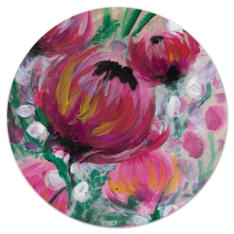 Printio Коврик для мышки (круглый) Полевые цветы