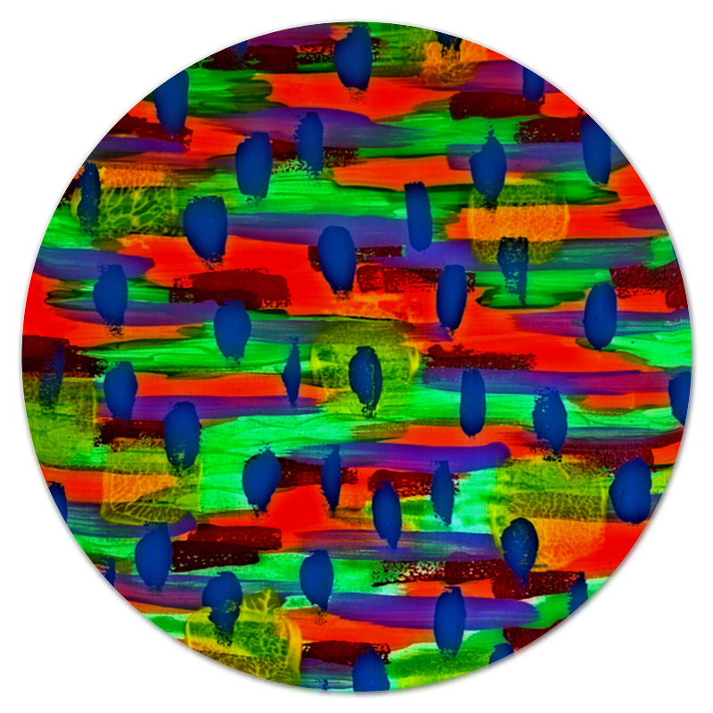 Printio Коврик для мышки (круглый) Рисунок красками