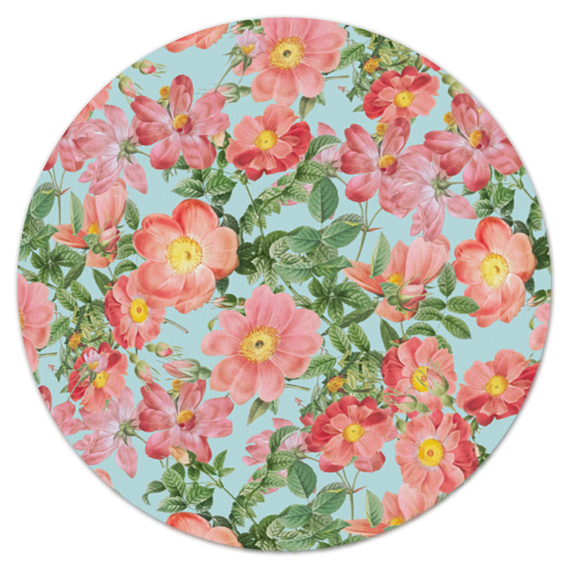 Printio Коврик для мышки (круглый) Цветы printio коврик для мышки круглый летние цветы