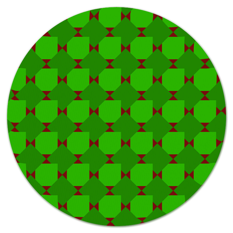 Printio Коврик для мышки (круглый) Зеленые ромбы printio коврик для мышки круглый желтые ромбы