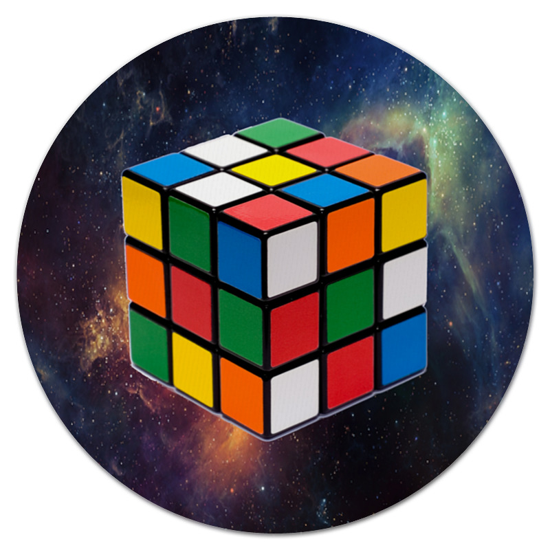 Printio Коврик для мышки (круглый) Магический кубик рубика яркий кубик рубик 3х3