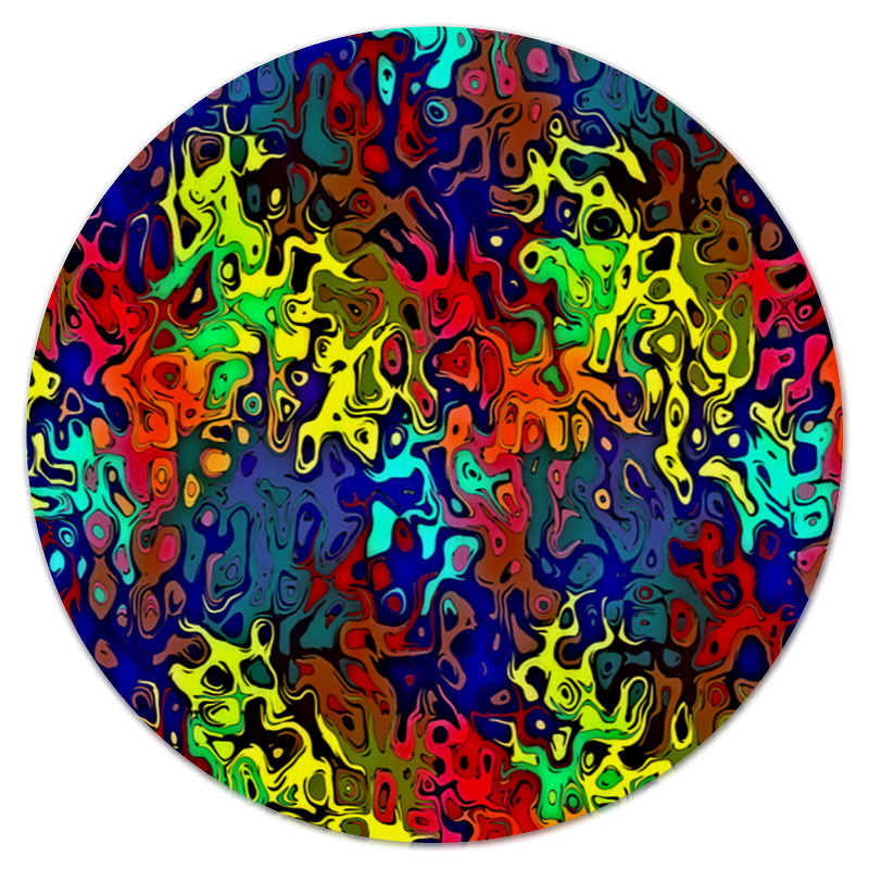 Printio Коврик для мышки (круглый) Пятна краски