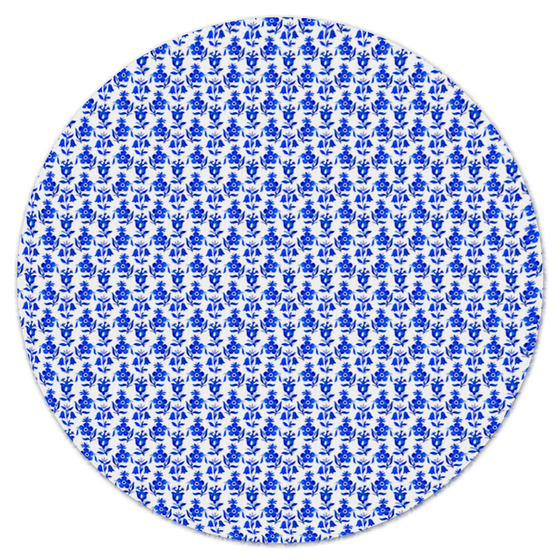 Printio Коврик для мышки (круглый) голубые цветы printio коврик для мышки круглый голубые танцовщицы эдгар дега