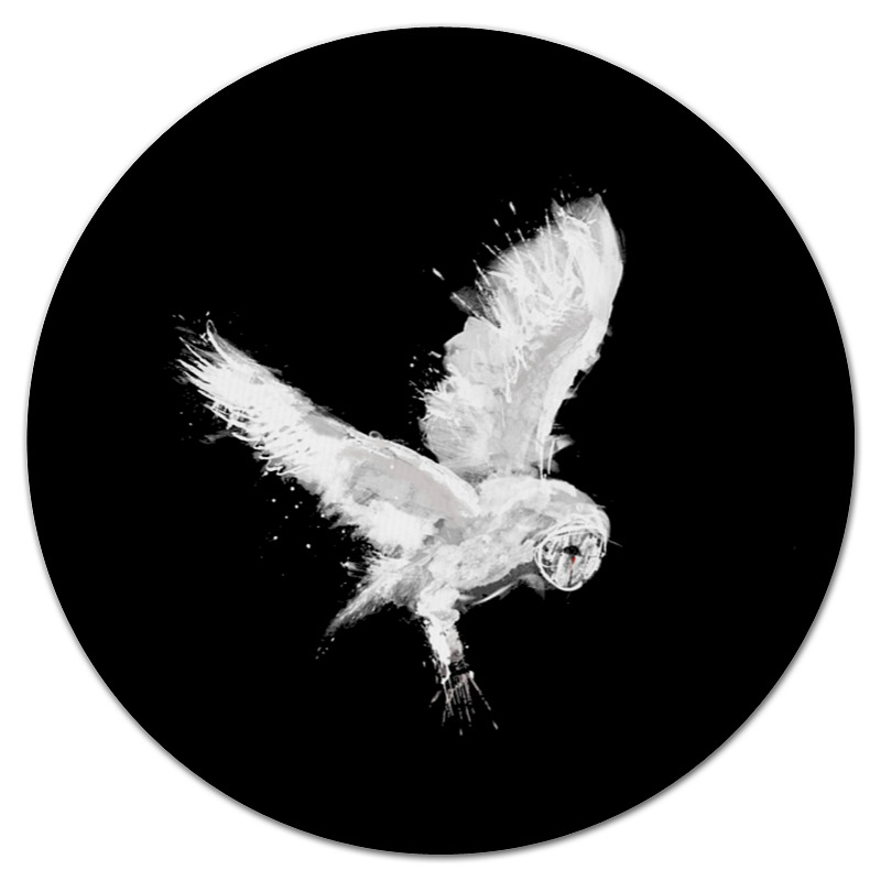 Printio Коврик для мышки (круглый) Белая сова цена и фото