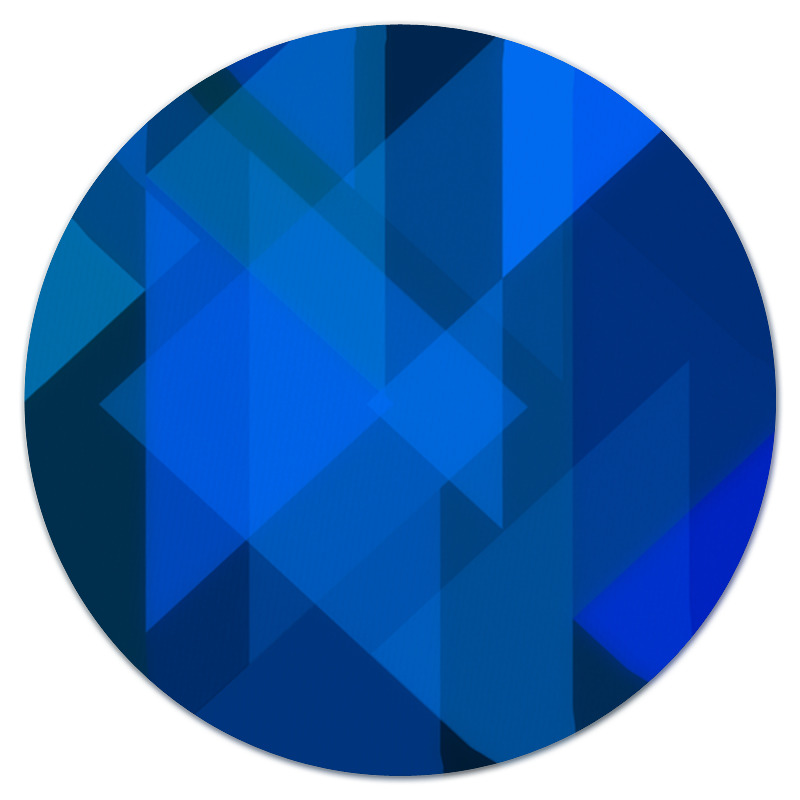 Printio Коврик для мышки (круглый) Синий абстрактный