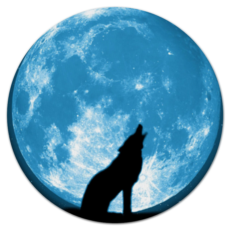 Printio Коврик для мышки (круглый) Волк и луна printio коврик для мышки круглый moon луна
