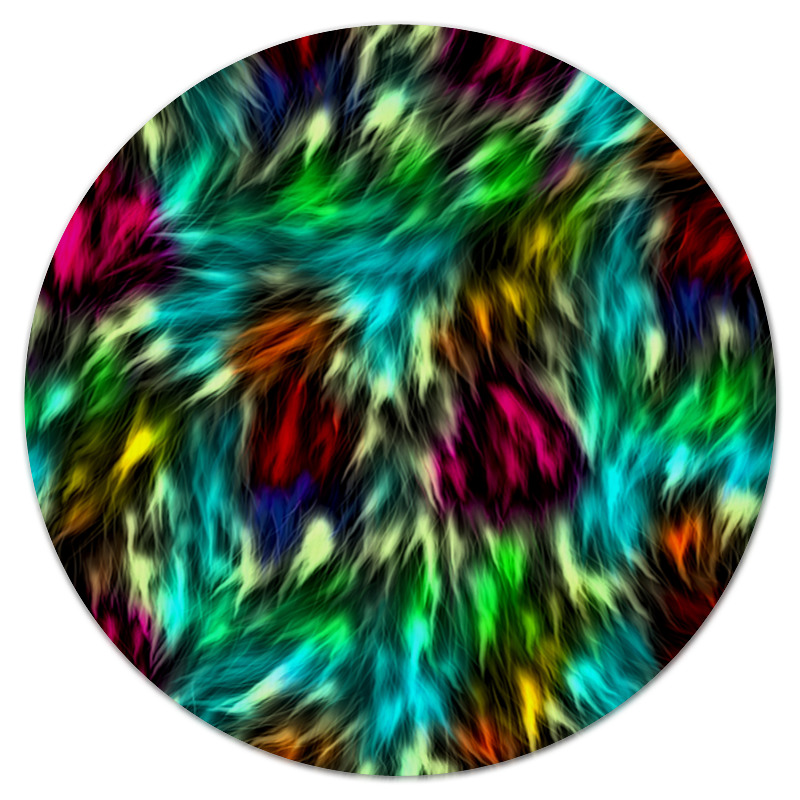 Printio Коврик для мышки (круглый) Разноцветные краски