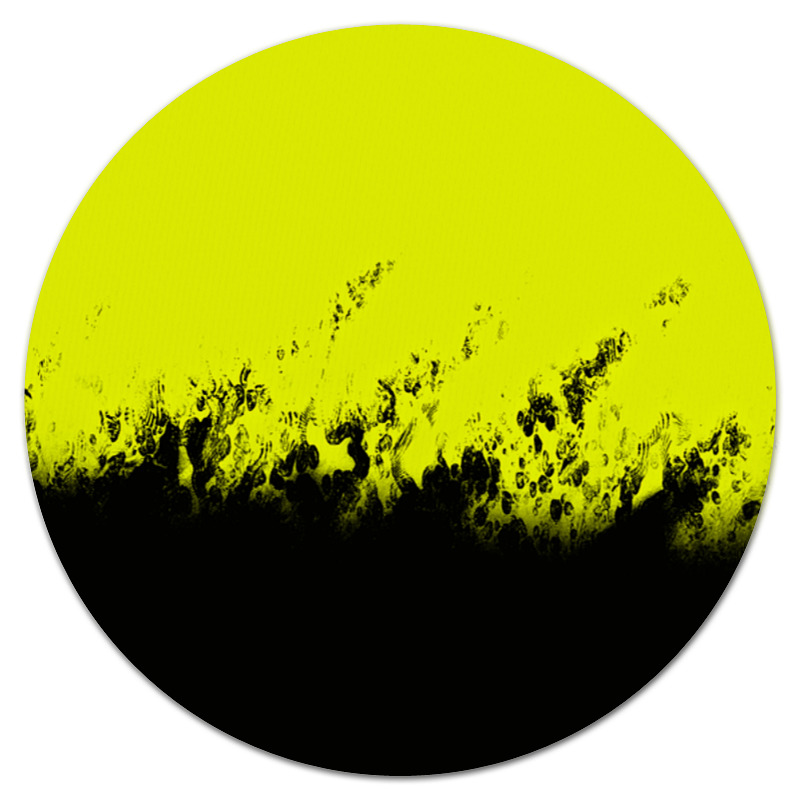 Printio Коврик для мышки (круглый) Желто-черные краски printio коврик для мышки желто синие краски