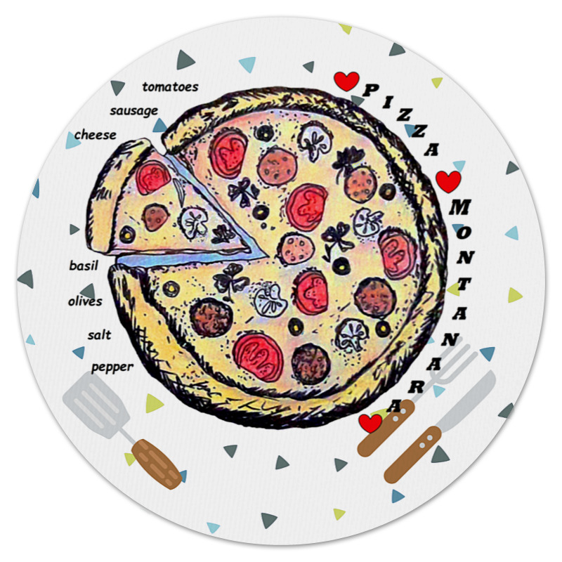 Printio Коврик для мышки (круглый) Пицца