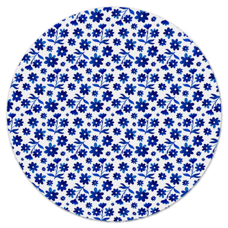 Printio Коврик для мышки (круглый) Голубые цветы printio коврик для мышки круглый голубые брызги