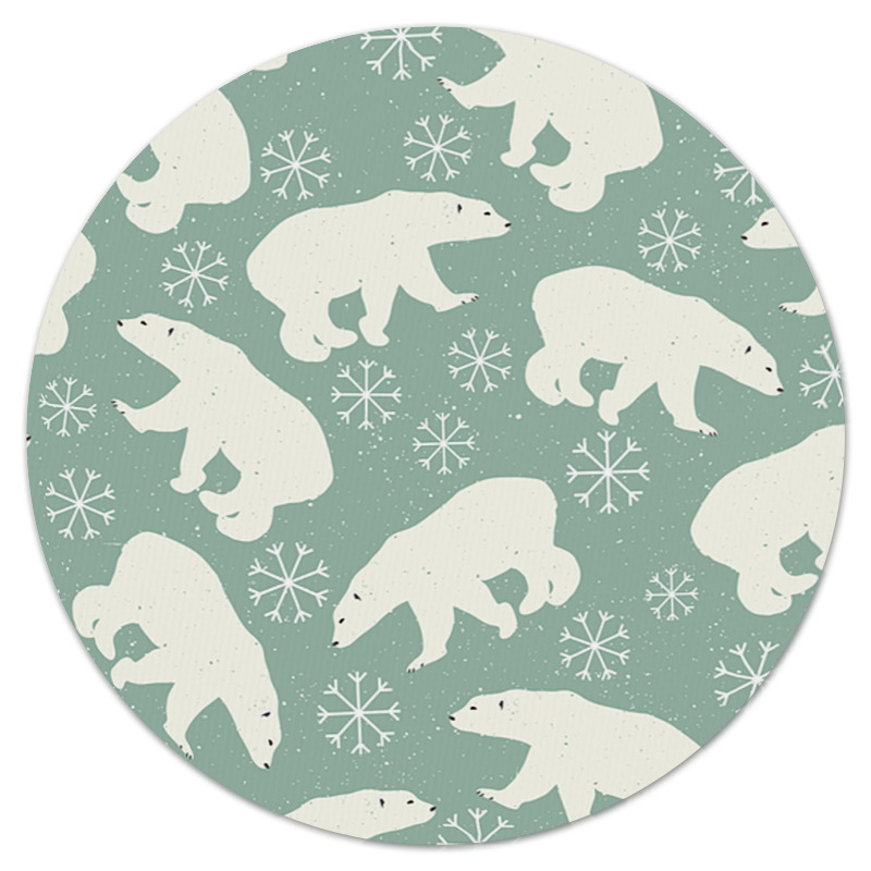 Printio Коврик для мышки (круглый) Белый медведь