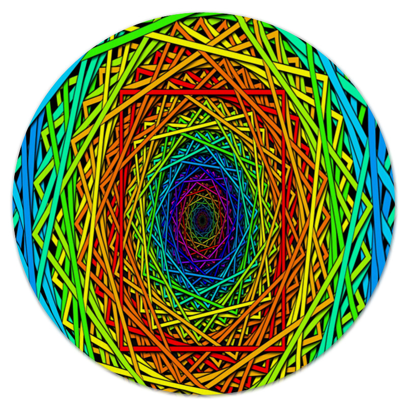 Printio Коврик для мышки (круглый) Абстрактные линии