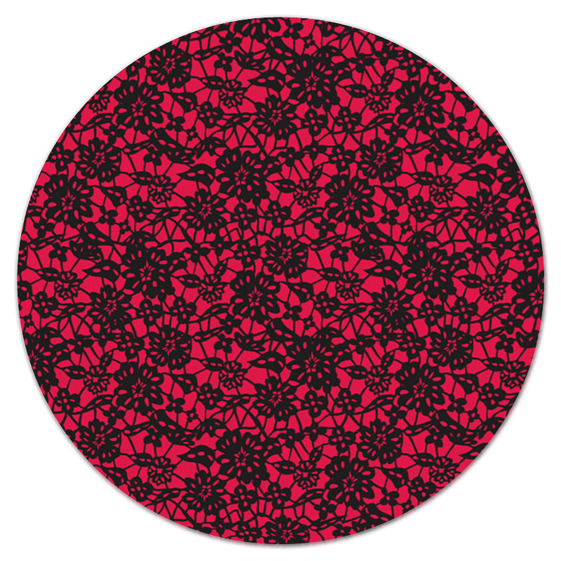 Printio Коврик для мышки (круглый) Красно-черный узор