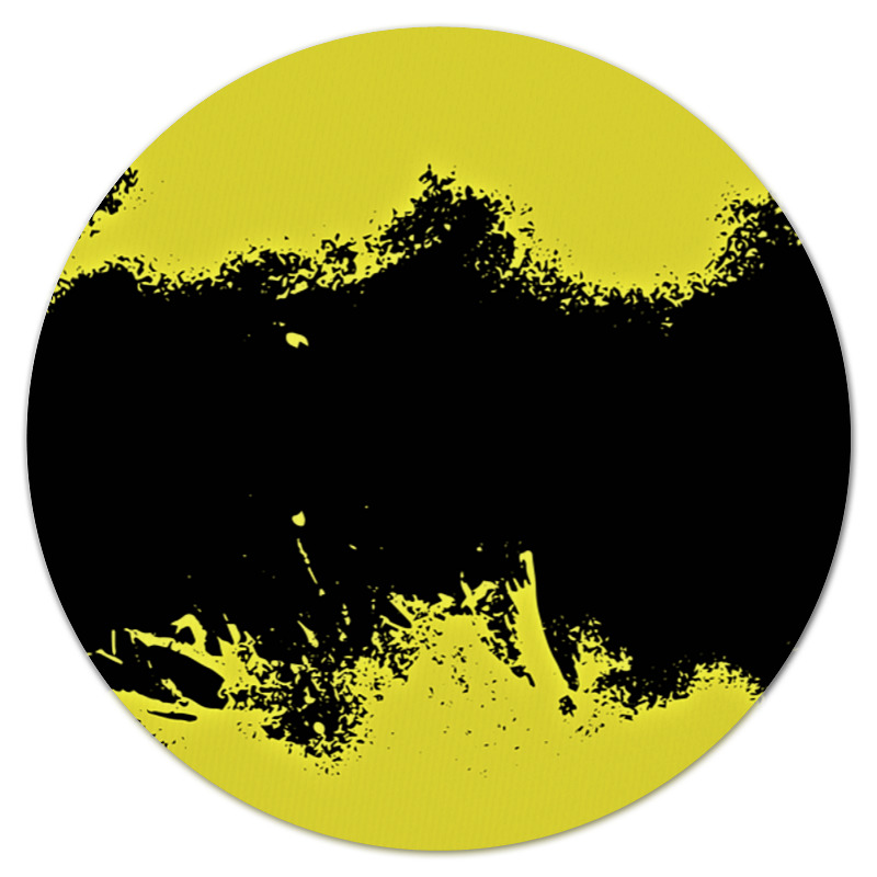 Printio Коврик для мышки (круглый) Черно-желтые краски printio коврик для мышки черно синие краски