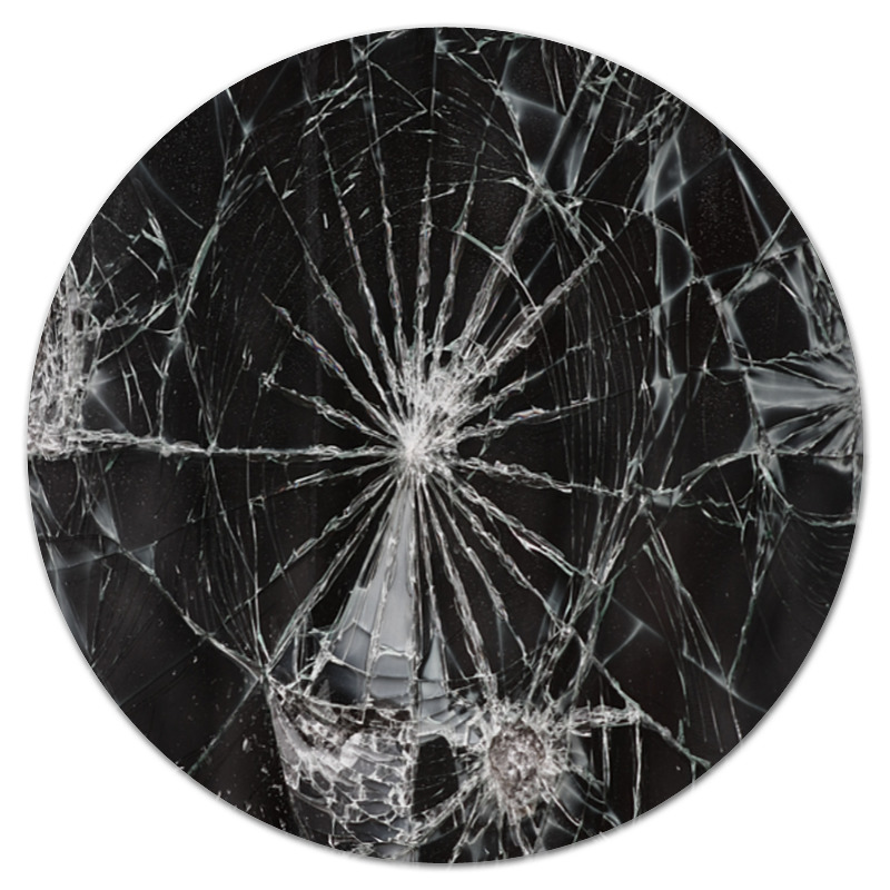 Printio Коврик для мышки (круглый) Разбитое стекло