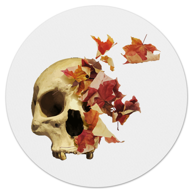 Printio Коврик для мышки (круглый) Осенний череп printio коврик для мышки осенний вальс
