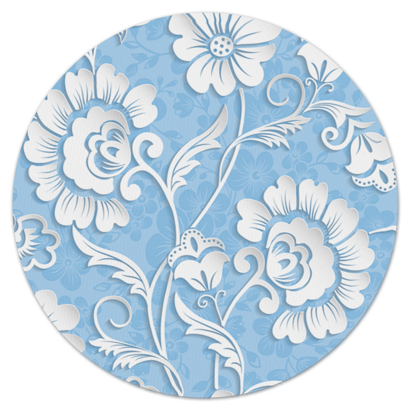 Printio Коврик для мышки (круглый) Цветы printio коврик для мышки розы на голубом фоне
