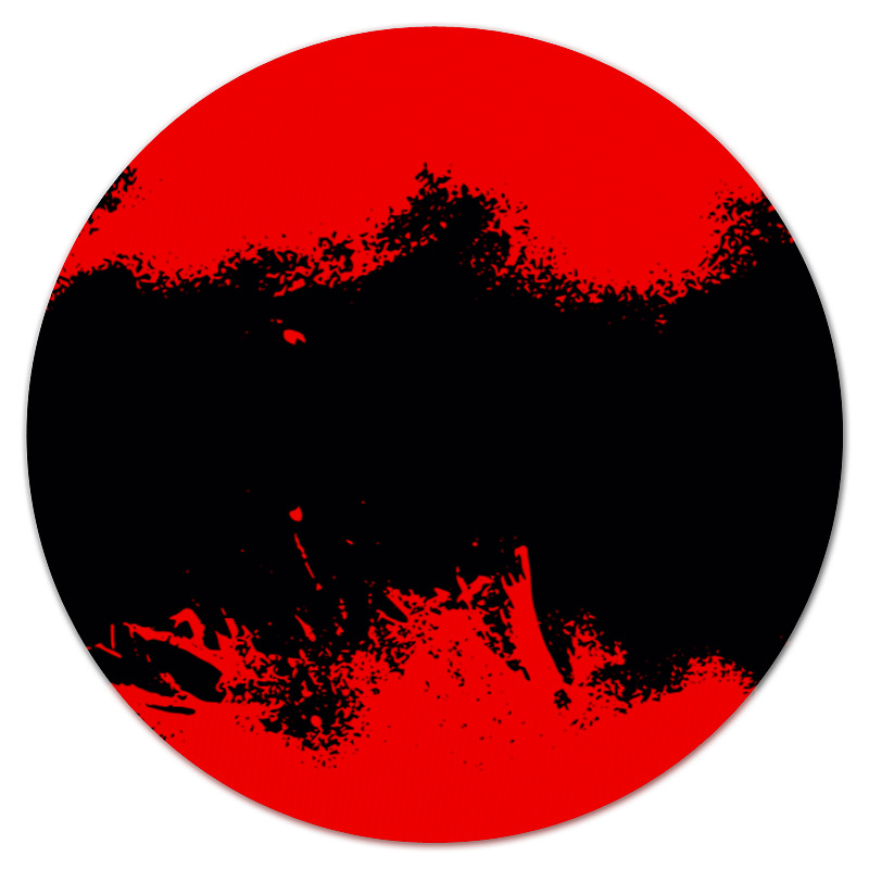 Printio Коврик для мышки (круглый) Черно-красные краски