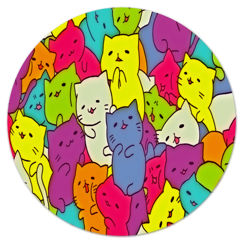 Printio Коврик для мышки (круглый) Котята printio коврик для мышки круглый цветные котята