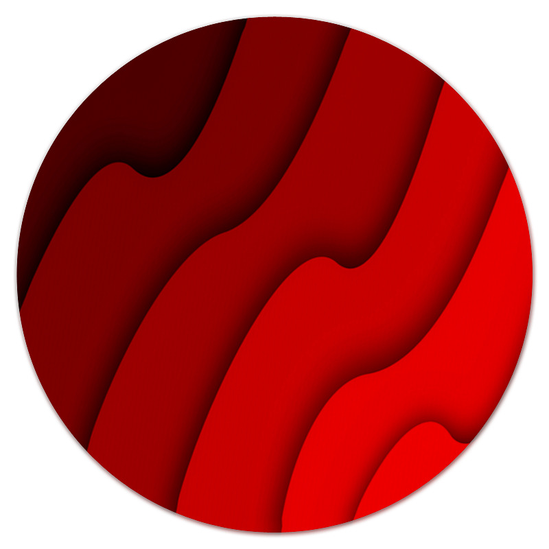 Printio Коврик для мышки (круглый) Красные волны