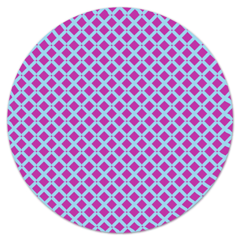 Printio Коврик для мышки (круглый) Клетка цветная printio коврик для мышки круглый розовая клетка