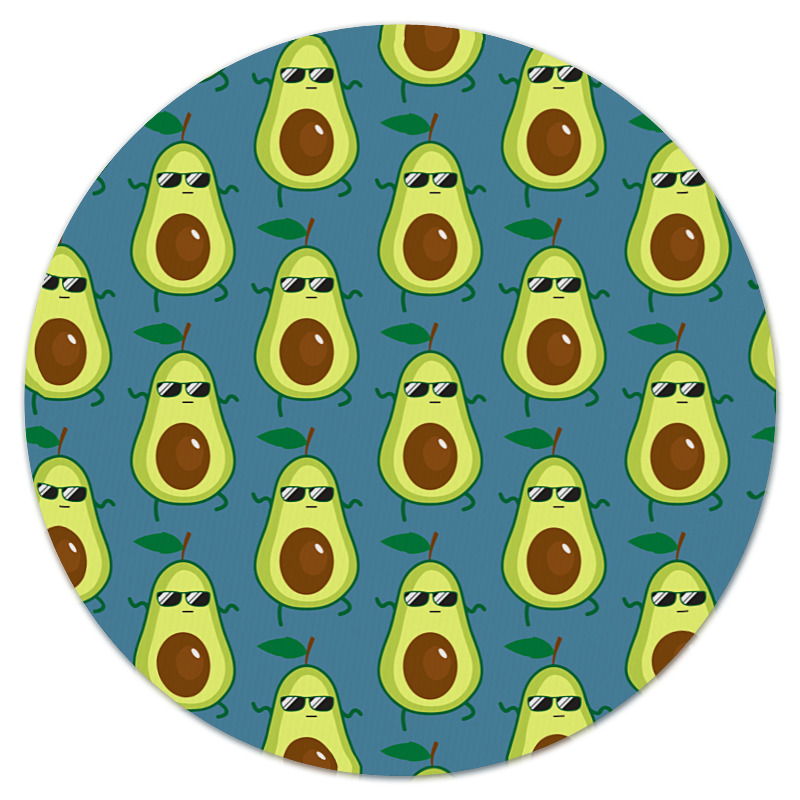 Printio Коврик для мышки (круглый) Авокадо авокадик