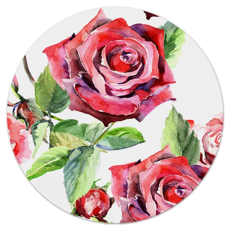Printio Коврик для мышки (круглый) бутоны роз