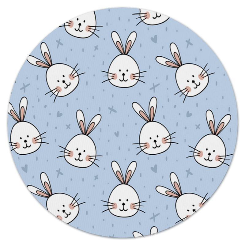 printio коврик для мышки сердце милый кролик Printio Коврик для мышки (круглый) Милый кролик