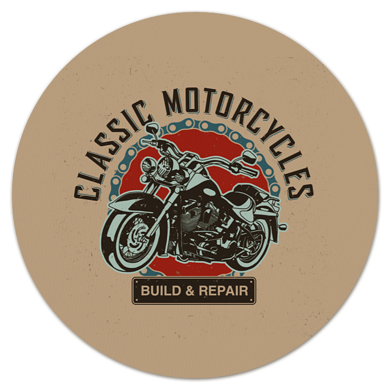 Printio Коврик для мышки (круглый) Classic motorcycles